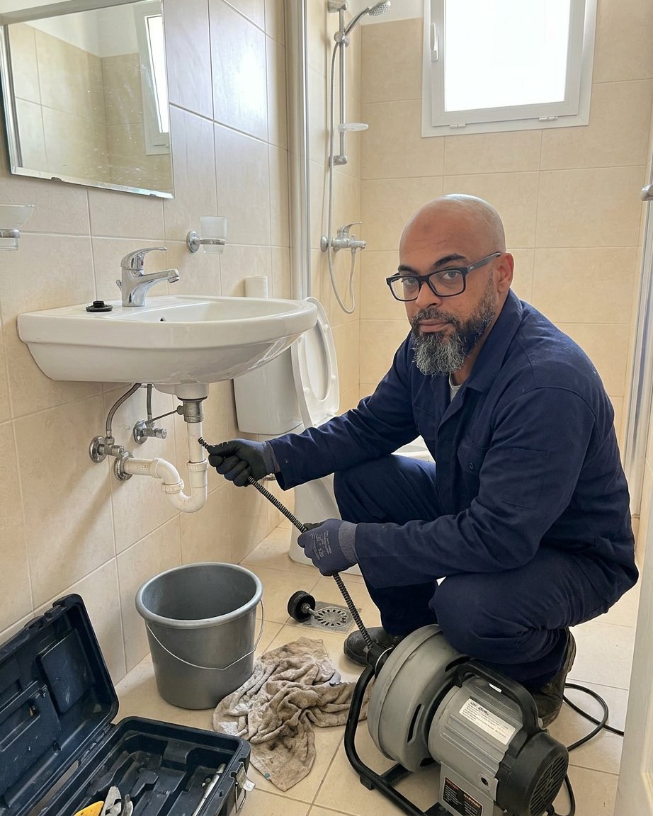 Lavabo giderinde elektrikli spiral uygulaması