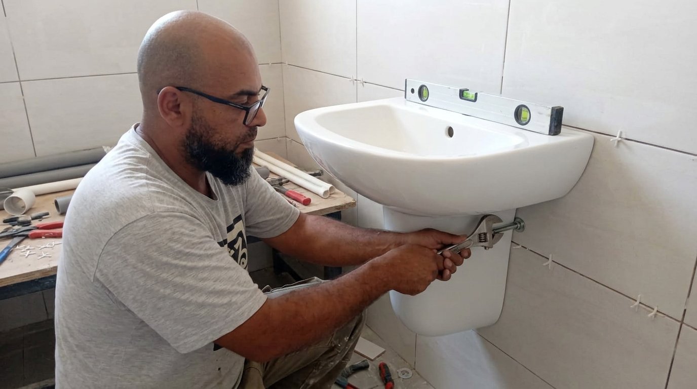 Lavabo montajı
