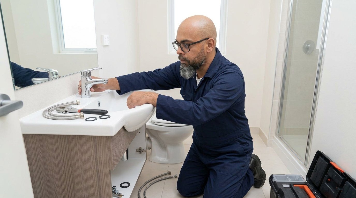 Krom musluk ve batarya kurulumu